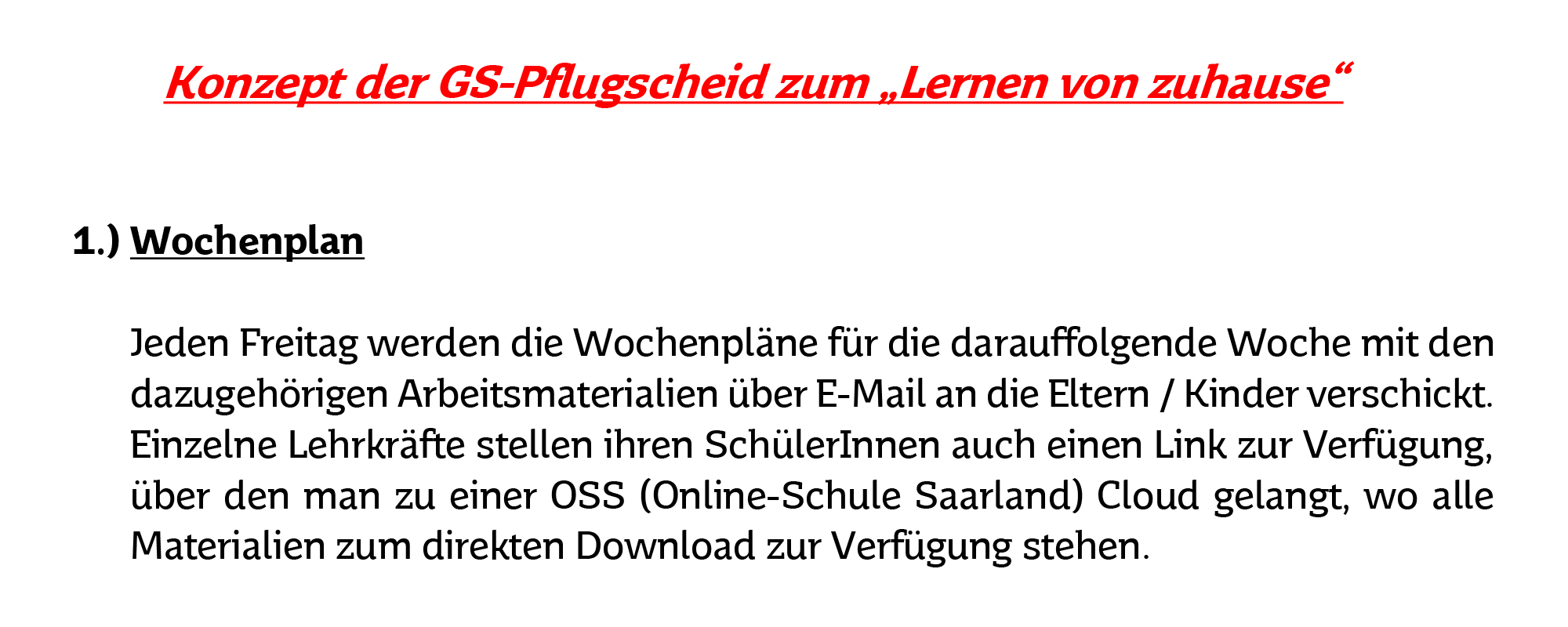 Konzept der GS